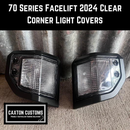 70 Series Facelift 2024 Clear Corner Light Covers Pair